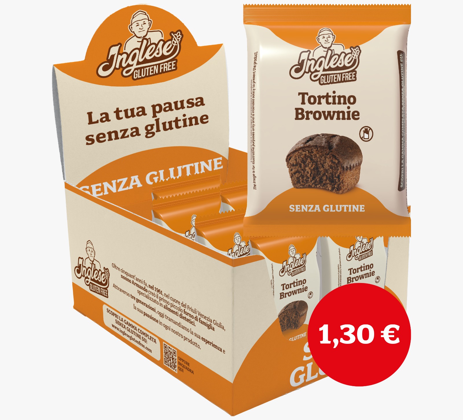 Inglese TORTINO BROWNIE DISPLAY BOX 7PZ – GR.40