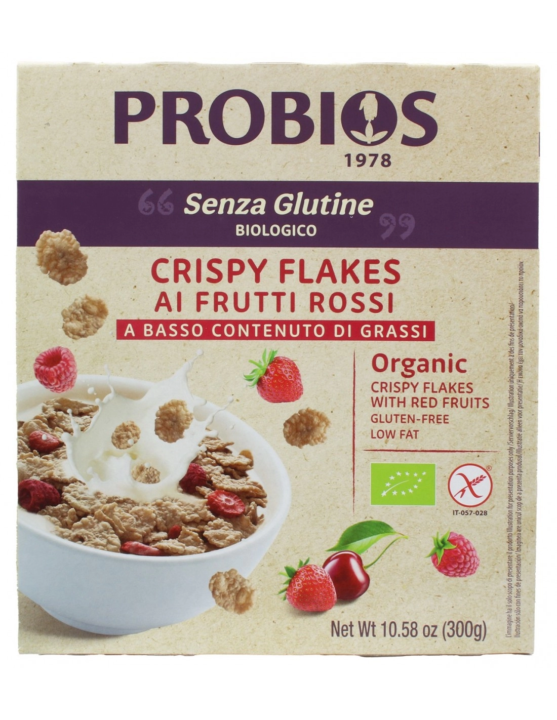Probios CRISPY FLAKES AI FRUTTI ROSSI