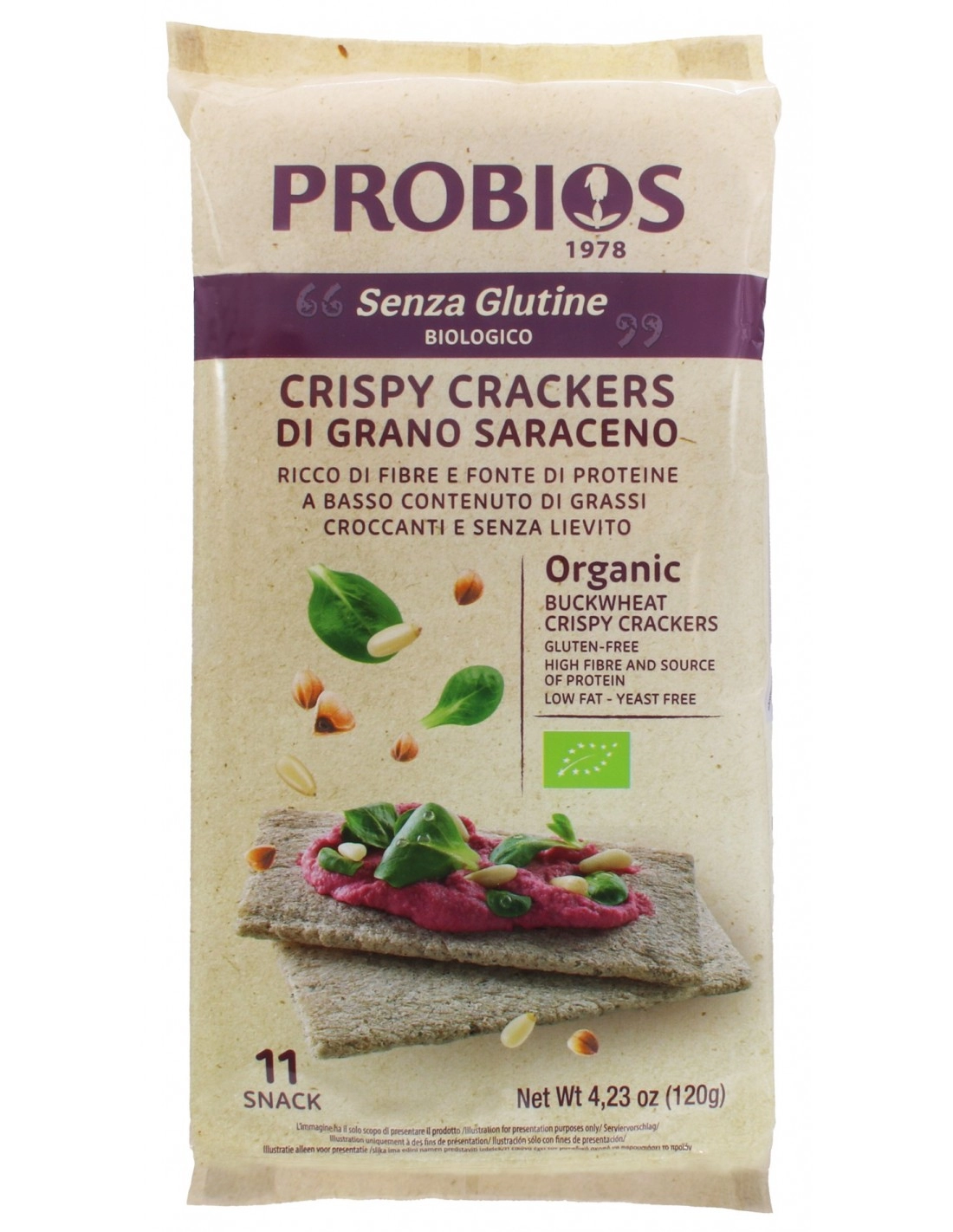 Probios CRISPY CRACKERS DI GRANO SARACENO