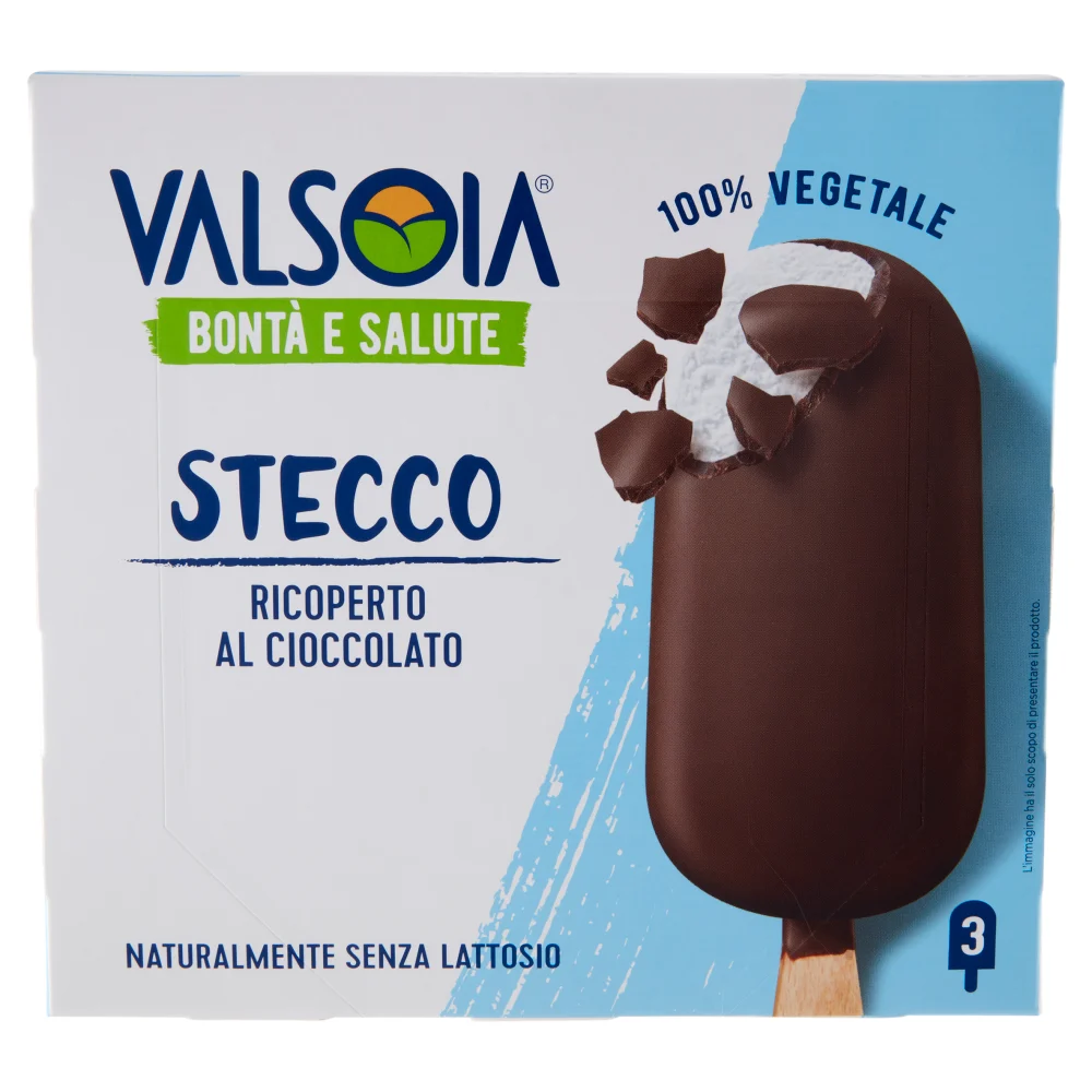 Italcibo Surgelati VALSOIA STECCO RICOPERTO AL CIOCCOLATO – SENZA LATTOSIO