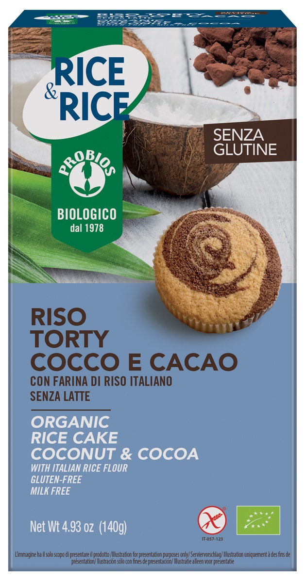 Probios RISO TORTY COCCO E CACAO 35G X 4