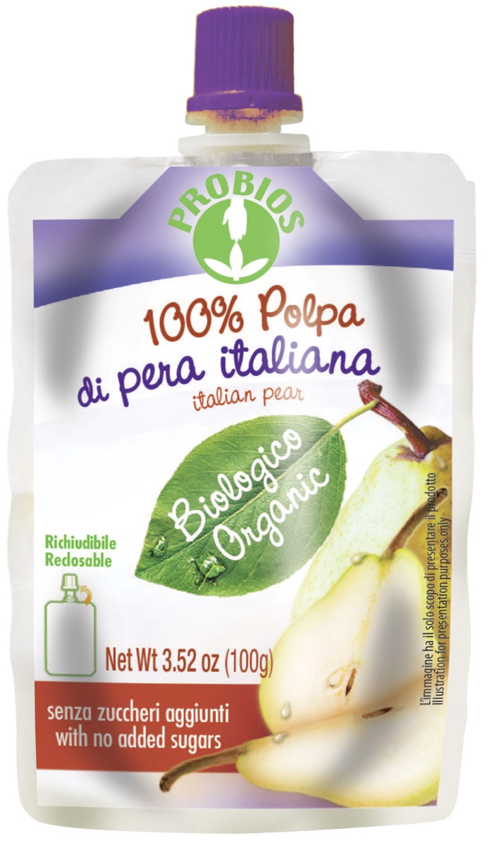 Probios POLPA 100% PERA ITALIANA - confezione doypack